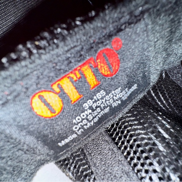 OTTO Black Trucker Hat with Snapback Closure - Picture 2 of 2